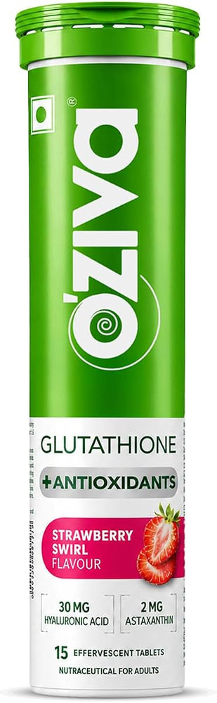 OZiva Bioactive Glutathione Effervescent Tablets - Radiant Skin, 15 Count