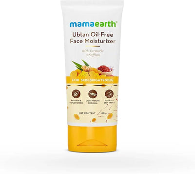 Mamaearth Ubtan Oil-Free Face Moisturizer with Turmeric and Saffron - 80 ml