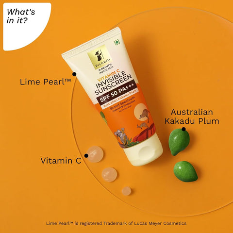 Pilgrim Vitamin C Invisible Sunscreen SPF 50 PA+++ Gel – 45ml - Image 2