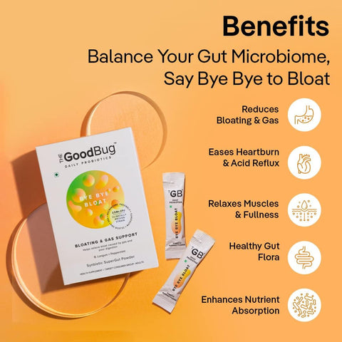 The Good Bug Bye Bye Bloat Stick - Probiotic Prebiotic Synbiotic Supplement, 2.5 Billion CFU, 30-Day Pack - Image 2