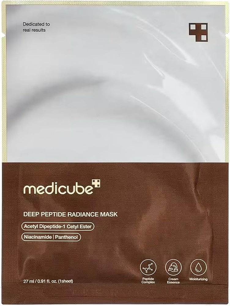 Medicube Deep Peptide Radiance Mask Sheet - Peptide-Infused, Radiance-Boosting, 27ml