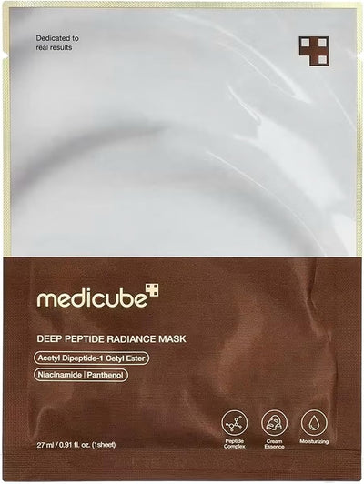 Medicube Deep Peptide Radiance Mask Sheet - Peptide-Infused, Radiance-Boosting, 27ml