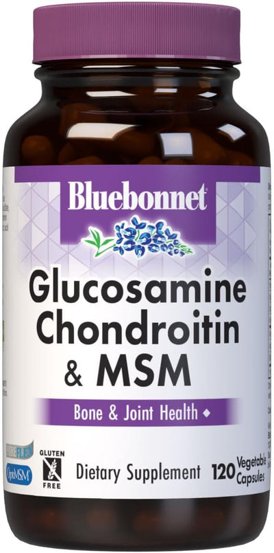 Bluebonnet Glucosamine Chondroitin & MSM - Vegetable Capsules, 120 Count