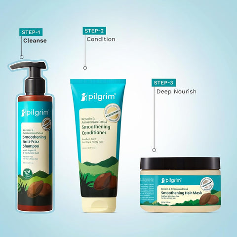 Pilgrim Keratin & Amazonian Patuá Smoothening Shampoo - Sulphate-Free, 200ml - Image 6