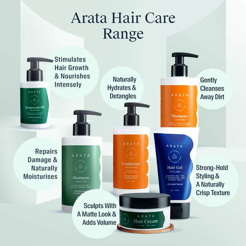 Arata Hydrating Hair Shampoo - Ginkgo, Ginger & Indian Gooseberry - 300ml - Image 7