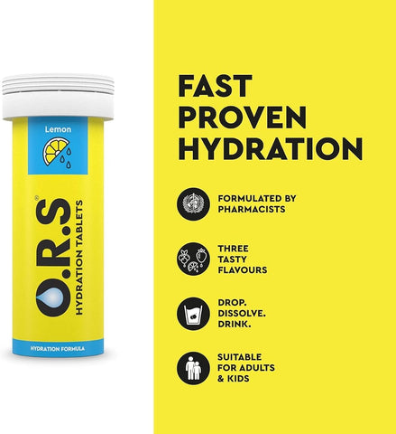 ORS Hydration Natural Lemon Electrolyte Tablets, Vegan & Gluten-Free - 36 Tablets - Image 2