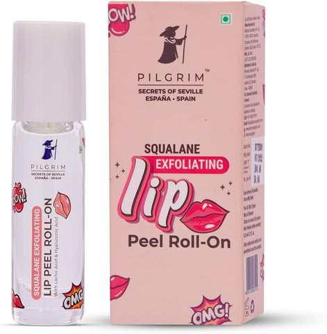 Pilgrim Squalane Lip Peel Roll-On with Lactic Acid & Hyaluronic - 6ml