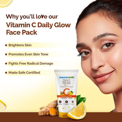 Mamaearth Vitamin C Face Wash - Brightening & Turmeric - 50ml - Image 3