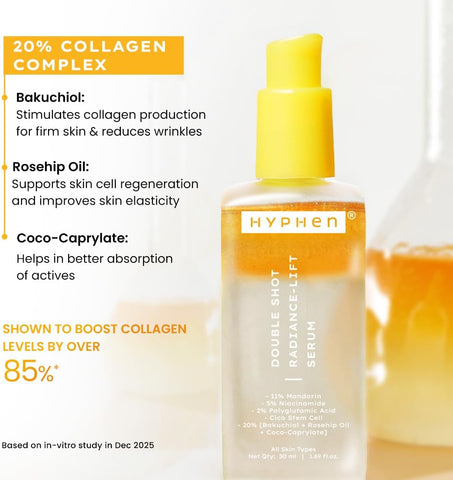 Hyphen Face Serum - 18% Brightening + 20% Collagen Boost - 50ml - Image 5