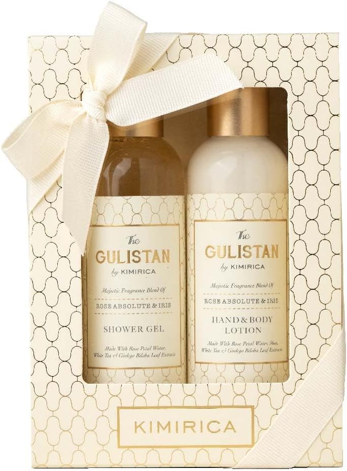 Kimirica The Gulistan Duo Gift Box - Luxury Deodorant & Fragrance Set with Rose Absolute & Iris, 2x100ml
