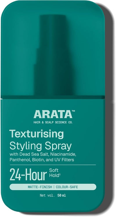Arata Sea Salt Thickening Hair Spray - Biotin & Niacinamide Infused, 50ml