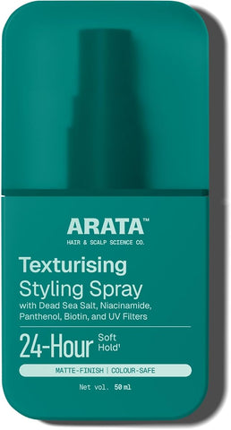 Arata Sea Salt Thickening Hair Spray - Biotin & Niacinamide Infused, 50ml