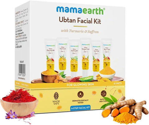 Mamaearth Ubtan 6 Step Facial Kit - Turmeric & Saffron, 60g - Image 2