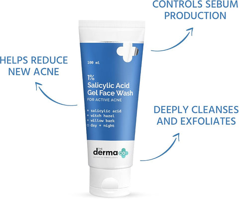 The Derma Co 1% Salicylic Acid Gel Face Cleanser - 100ml - Image 5