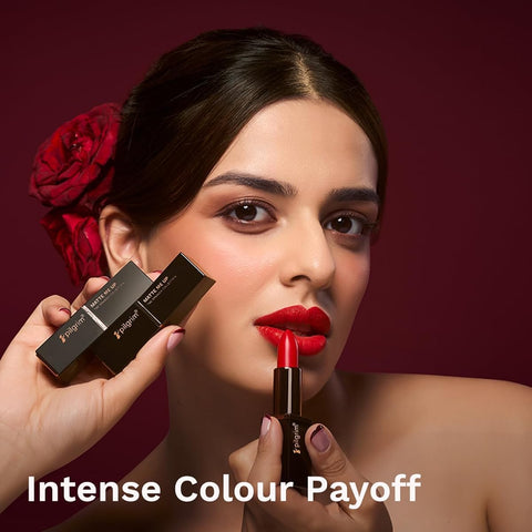 Pilgrim Bullet Lipstick Untamed Red - Matte Finish SPF 30, Squalane-Infused, 4.2g - Image 3