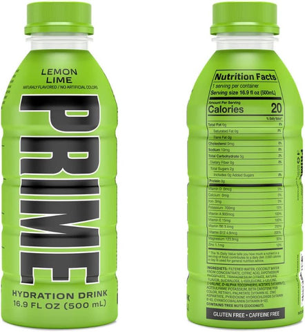 Prime Hydration Sports Drink Lemon Lime, Tropical Punch, Blue Raspberry (15-Pack)