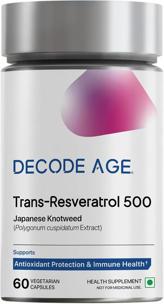 Decodeage Trans-Resveratrol 500mg Vegan Capsules - 60 Pack