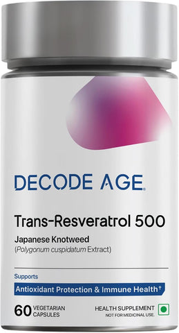 Decodeage Trans-Resveratrol 500mg Vegan Capsules - 60 Pack
