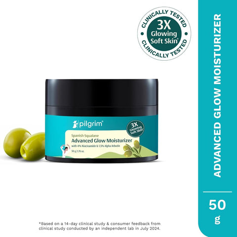 Pilgrim Squalane Glow Face Moisturizer with Niacinamide & Vitamin C - 50g - Image 2