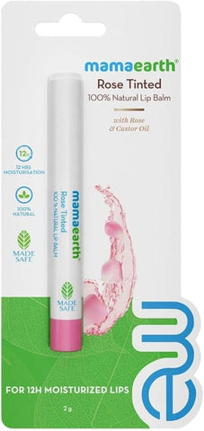 Mamaearth Rose Tinted Natural Lip Balm with Rose & Castor Oil - 2g - Image 3