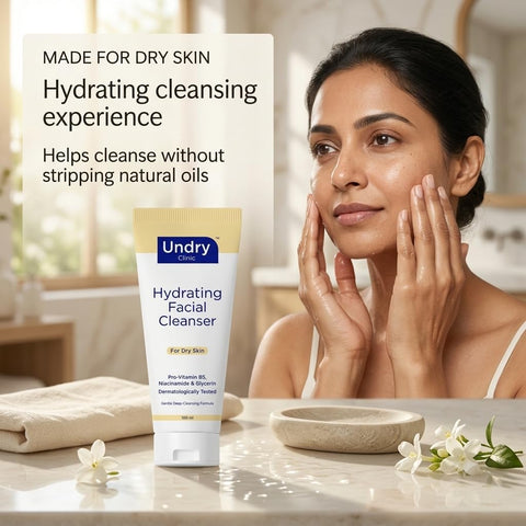 Undry Hydrating Facial Cleanser with Niacinamide & Pro-Vitamin B5 - 100 ml - Image 4