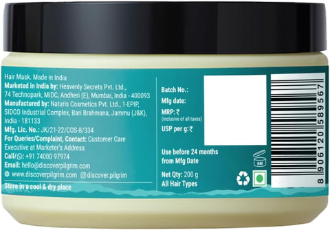 Pilgrim Redensyl & Anagain Hairfall Control Hair Mask with Black Korean Rice - 200ml - Image 2
