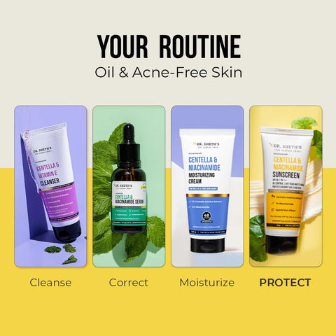 Dr. Sheth's Centella & Niacinamide Oil & Acne Control Sunscreen SPF 50, 50g - Image 7
