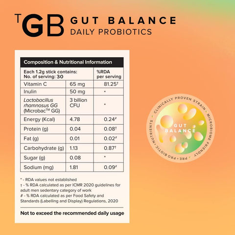 The Good Bug Gut Balance Synbiotic Sticks with Probiotics & Inulin - 30 Pack - Image 8