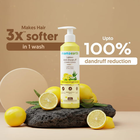 Mamaearth Lemon Anti-Dandruff Conditioner with Lemon & Ginger - 250ml - Image 2