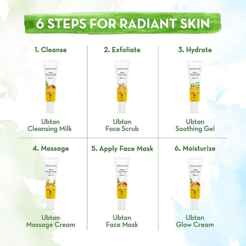 Mamaearth Ubtan 6 Step Facial Kit - Turmeric & Saffron, 60g - Image 3