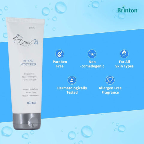 Brinton Doux 24 Hour Moisturizer Cream - Lightweight, Non-Greasy - 100g - Image 3