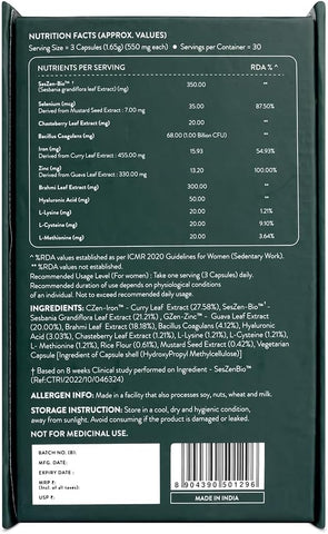 Oziva Advanced Hair Growth Actives - 90 Capsules - Image 8