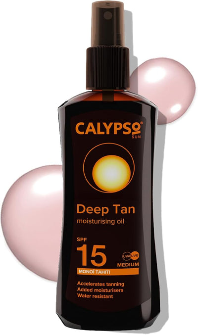 Calypso Deep Tanning Oil Spray with Monoi Tahiti SPF 15 - 200ml