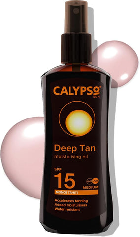 Calypso Deep Tanning Oil Spray with Monoi Tahiti SPF 15 - 200ml