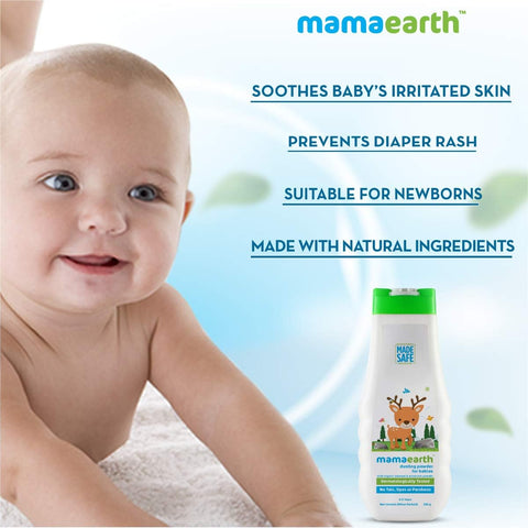 Mamaearth Dusting Powder - Organic Oatmeal & Arrowroot, Baby Care - 300g - Image 3
