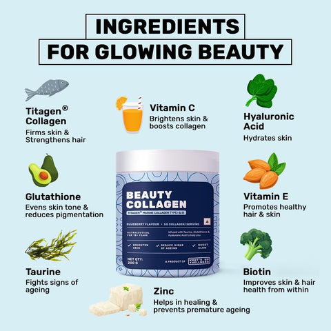 What's Up Beauty Collagen Powder - Blueberry Flavour, 200g - Image 5