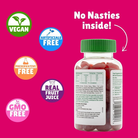 Chewy Vites Adults Super Immune Gummies with Elderberry - Vegan, 60 Pack - Image 7