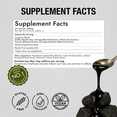 Kapiva Shilajit Gold Resin - 100% Ayurvedic Herbal Supplement - 20g - Image 4