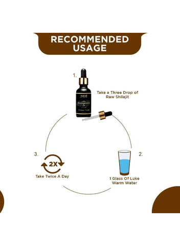 ROCK GOLD Pure & Natural Himalayan Original Raw Shilajit Liquid Black Drops Helps in Stamina, Gym, Bodybuilding For Men & Women - 30ML