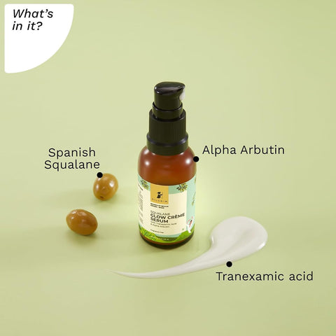 Pilgrim Spanish Squalane Glow Crème Serum - 4% Niacinamide, 1% Alpha Arbutin, 30ml - Image 3