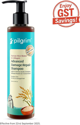 Pilgrim Korean Rice Water & Collagen Damage Repair Shampoo - 200ml - Image 2