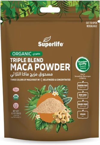 SUPERLIFE TRIPLE BLEND MACA POWDER 150GM