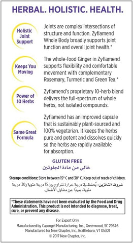 New Chapter Zyflamend Whole Body - 120 Vegetarian Capsules - Image 4