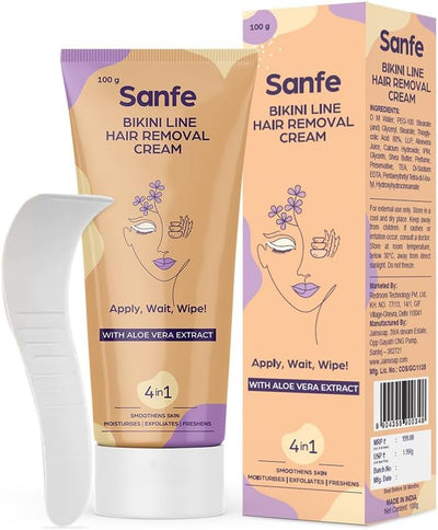 Sanfe Hair Removal Gel with Aloe Vera & Coconut Extracts - 100ml