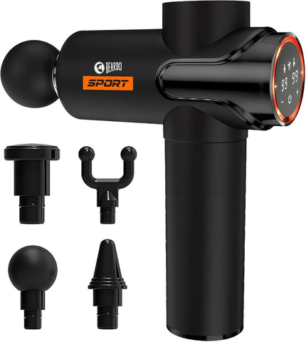 Beardo Deep Tissue Massage Gun - 99 Modes, Rechargeable, 4-Hour Battery