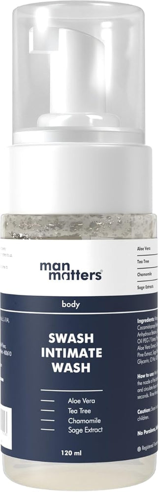 Man Matters Intimate Wash - Aloe Vera & Tea Tree, pH Balanced, 120ml