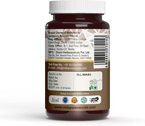 Vedapure Raw Shilajit Capsules - Herbal Ayurvedic Extract, 1000mg - 60 Count - Image 2