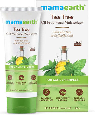 Mamaearth Tea Tree Oil-Free Face Moisturiser with Salicylic Acid - 80ml