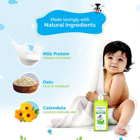 Mamaearth Milky Soft Baby Body Wash with Oats, Milk & Calendula - 400ml - Image 5