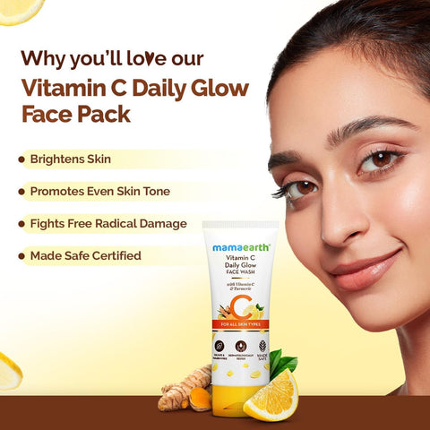 Mamaearth Vitamin C Face Wash with Turmeric & Aloe Vera - 100ml - Image 3